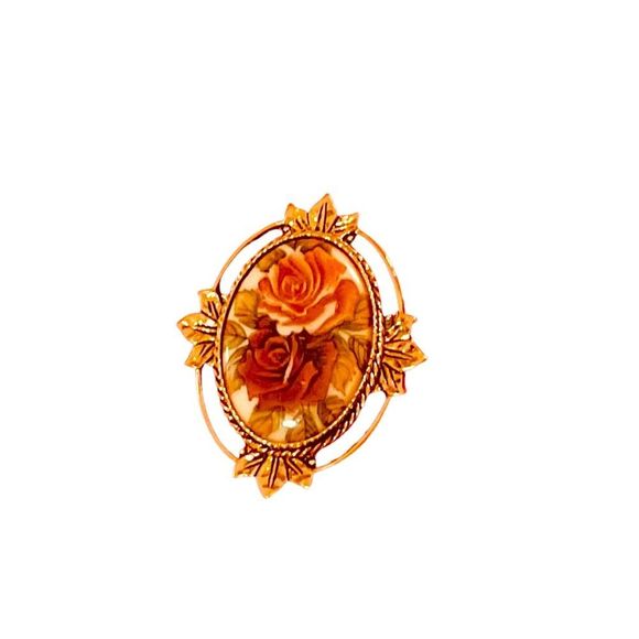 Vintage Sarah Coventry Victorian Inspired Floral Brooch Pendant - Picture 2 of 7